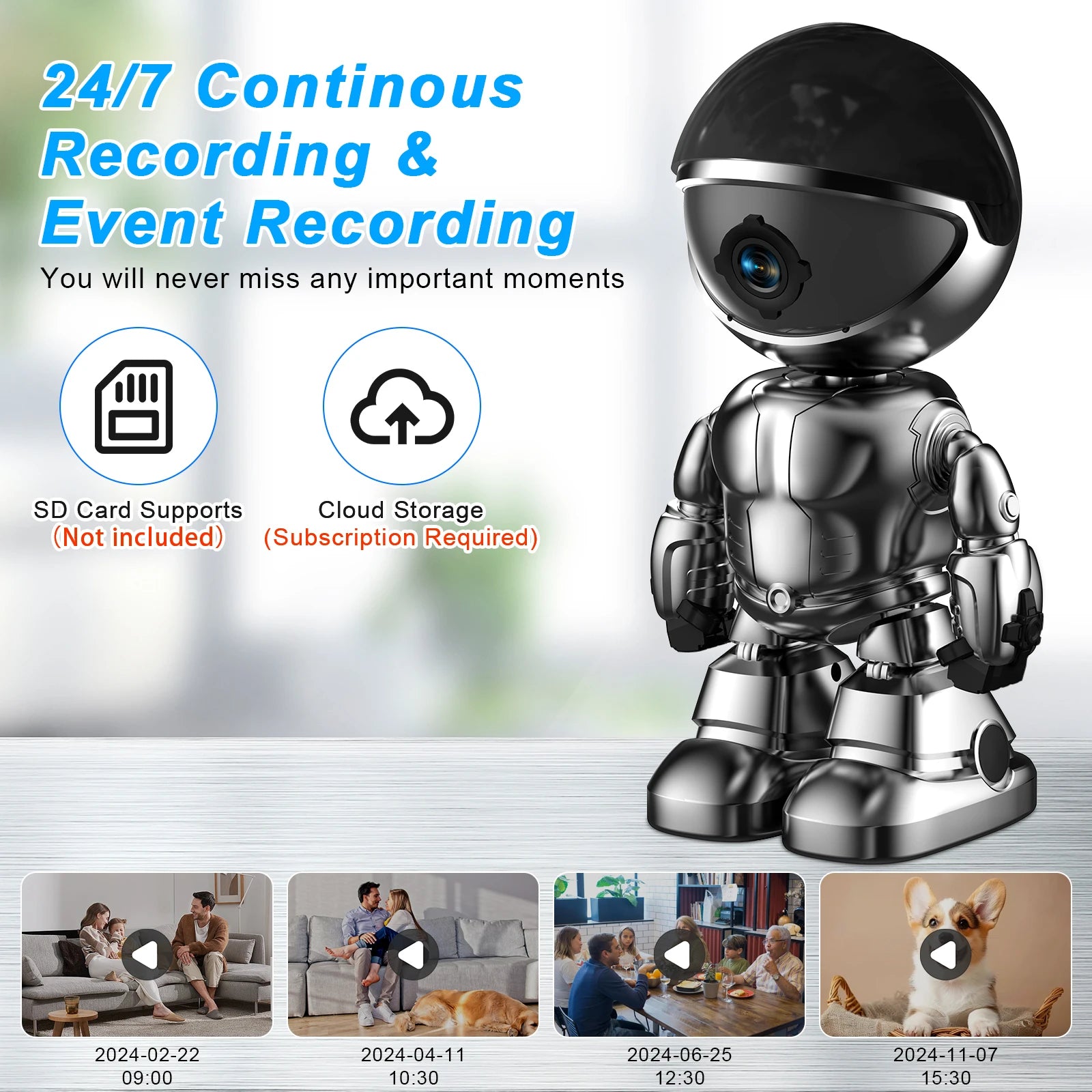 WESECUU Smart Robot Camera 3MP IP Camera WIFI Robert Network CCTV HD Baby Monitor Remote Control Home Security Camera