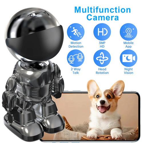 WESECUU Smart Robot Camera 3MP IP Camera WIFI Robert Network CCTV HD Baby Monitor Remote Control Home Security Camera
