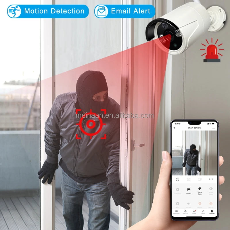 Eseecloud 3MP 10.1'' LCD 4CH Wireless WiFi Home Security Camera System Wireless WiFi CCTV NVR Kit Camera Surveillance Systems