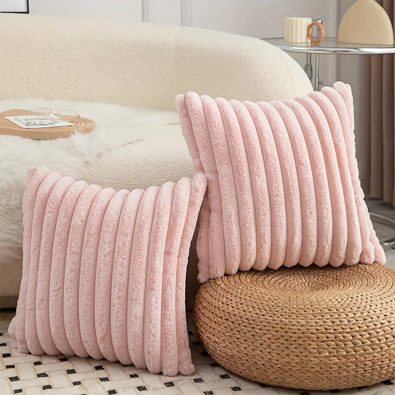 1pc Stripe Corduroy Pillow Case,Creative Home Fabric PillowCushion For Sofa Bedroom Car, Home Decoration Home Decor Room Decor