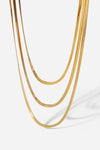 Triple-Layered Snake Chain Necklace - Jener